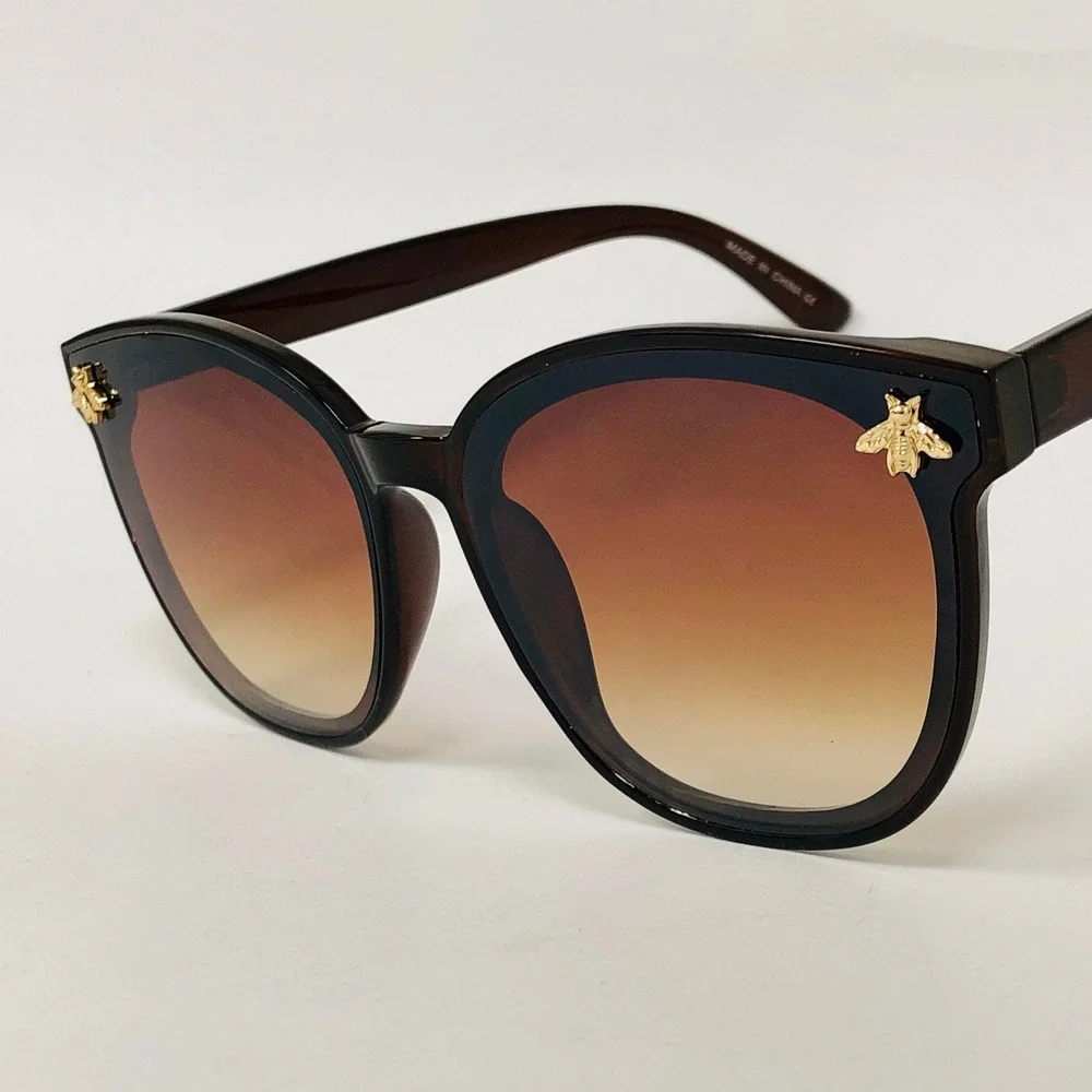 Sunglasses Women Fashion Shades Designer Inspired Trendy Sun Glasses‎ Brown Lens